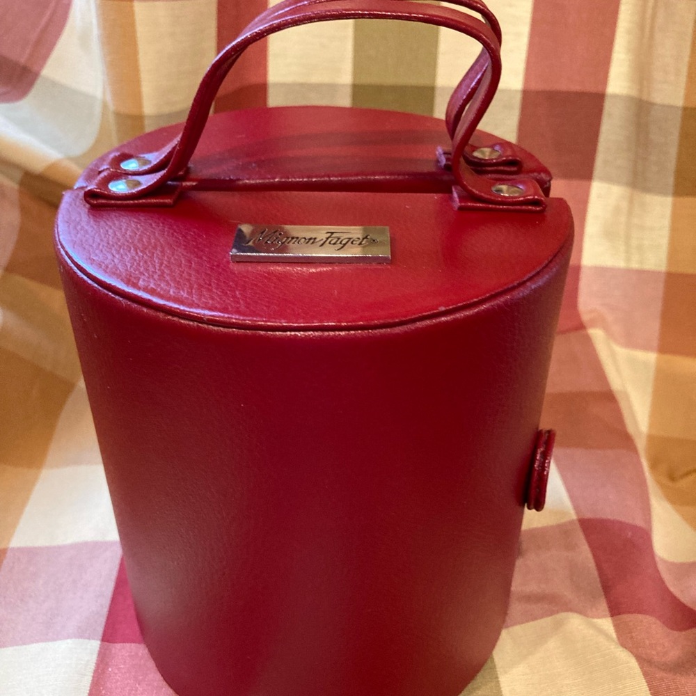 Mignon Faget Red Leather Jewelry Box